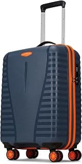 Aristocrat Airpro-Max 55.5 cm Cabin Small Size Trolley Bag, Lightweight Polypropylene Case Luggage with 8 Wheels, Combination Lock, Travel-Friendly, 3-Year International Warranty, Spanish Blue