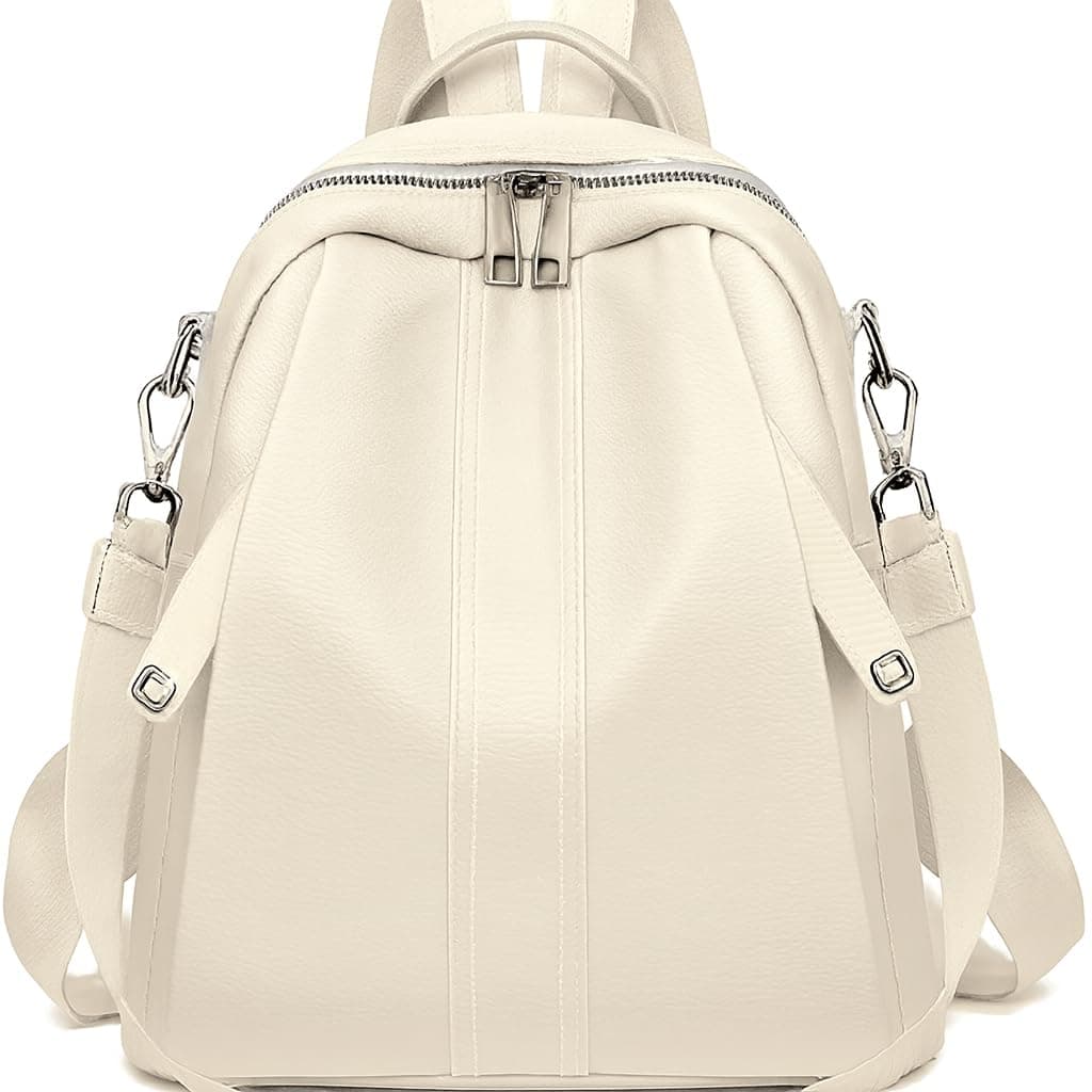 ProArch Leather Double Ilet Backpack & Purse for Women Shoulder Bag for Women and Girls |Bottle Organiser Anti-Theft Pocket Multipurpose Travel Bag | Dual Use | PU Leather