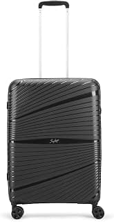 Skybags Polypropylene Skylite Check-in Trolley Bag, 66cm | Medium Hard-Sided Luggage for Travel with Smooth 8-Spinner Wheel & TSA Lock | 5-Year International Warranty - Black