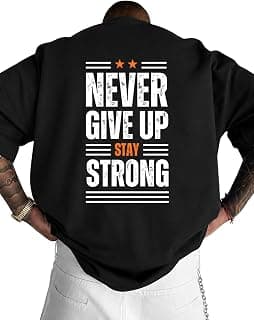 Men’s Oversized Round Neck Cotton Printed Gym T-Shirt for Men | Premium Soft Cotton Casual Loose Fit Half Sleeve Plain Tee Shirt