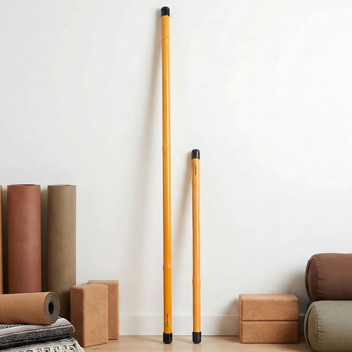 Bamboostan 5ft & 2.5ft Full Body Stick Mobility Kit | Mobility, Stretch, Posture Corrector, Yoga, Exercise, Pilates | Splinter-Free Finish | Ecofriendly