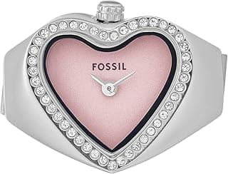Fossil Watch Ring Silver Quartz Stainless Steel Watch ES5408
