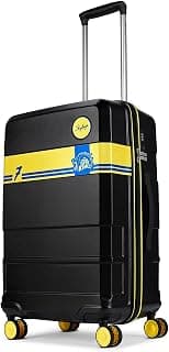 Skybags Whistle Podu Check-in Trolley Bag 68cm | Medium | Hard Luggage | Official CSK Edition 8-Wheel Suitcase | TSA Lock with Anti-Theft Zipper | Polycarbonate | 3 Years Warranty - Unisex (Jet Black)