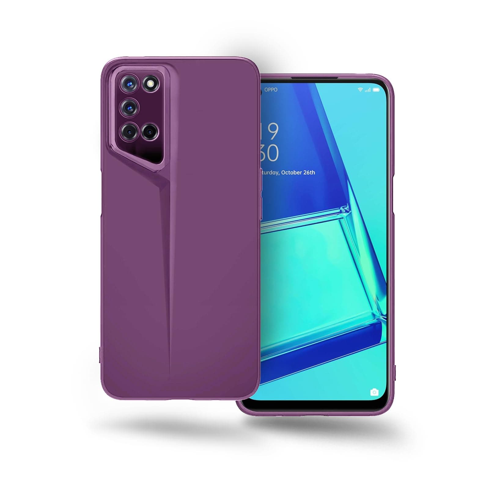 Amazon Brand - Solimo Ultra-Thin Blade Runner Series Matte Finished Camera Protection Soft Back Cover for Oppo A52 / Oppo A72 / Oppo A92 - Purple