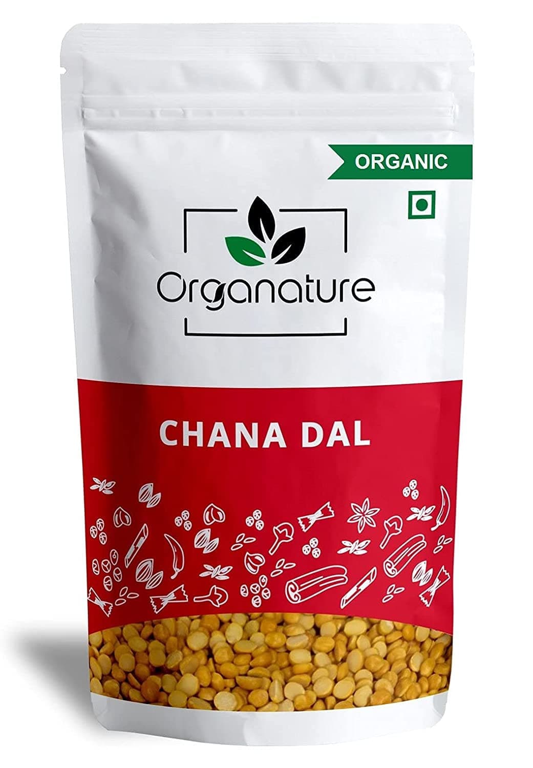 Organature Organic Chana Dal | Split Chickpeas | Dry Chana Dal Pulses - Pack Of (850 Grams)