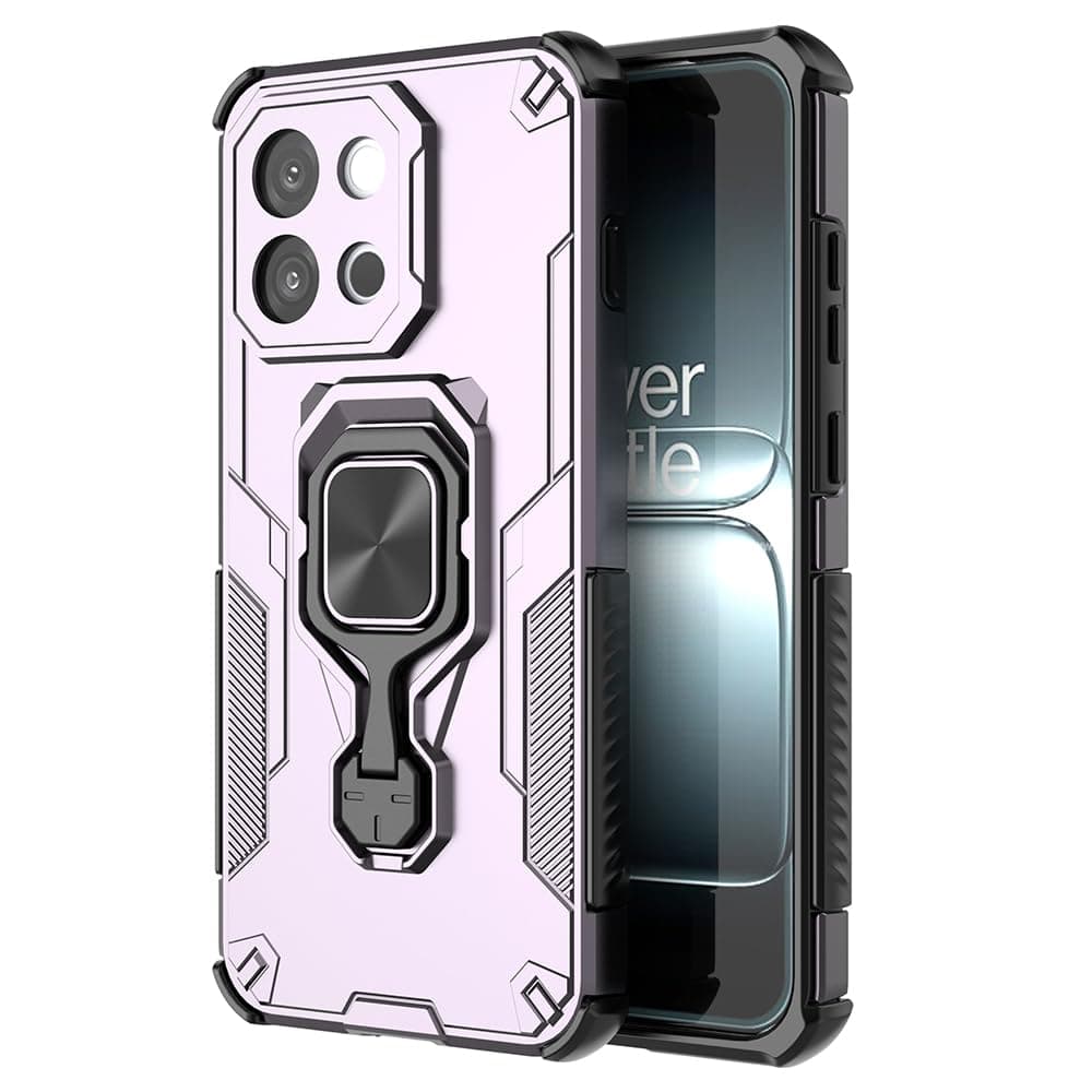 amazon basics Armor Case for OnePlus 13s 5G Defender Case | Rotating Ring Holder & Kickstand in-Built | Military Grade Armor | 360 Degree Protection Back Cover for OnePlus 13s 5G / 13T 5G (Purple)