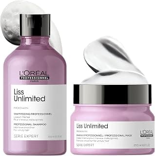 L'Oréal Professionnel Paris Liss Unlimited Shampoo With Pro-Keratin For Rebellious Frizzy Hair, Serie Expert, 300 Ml