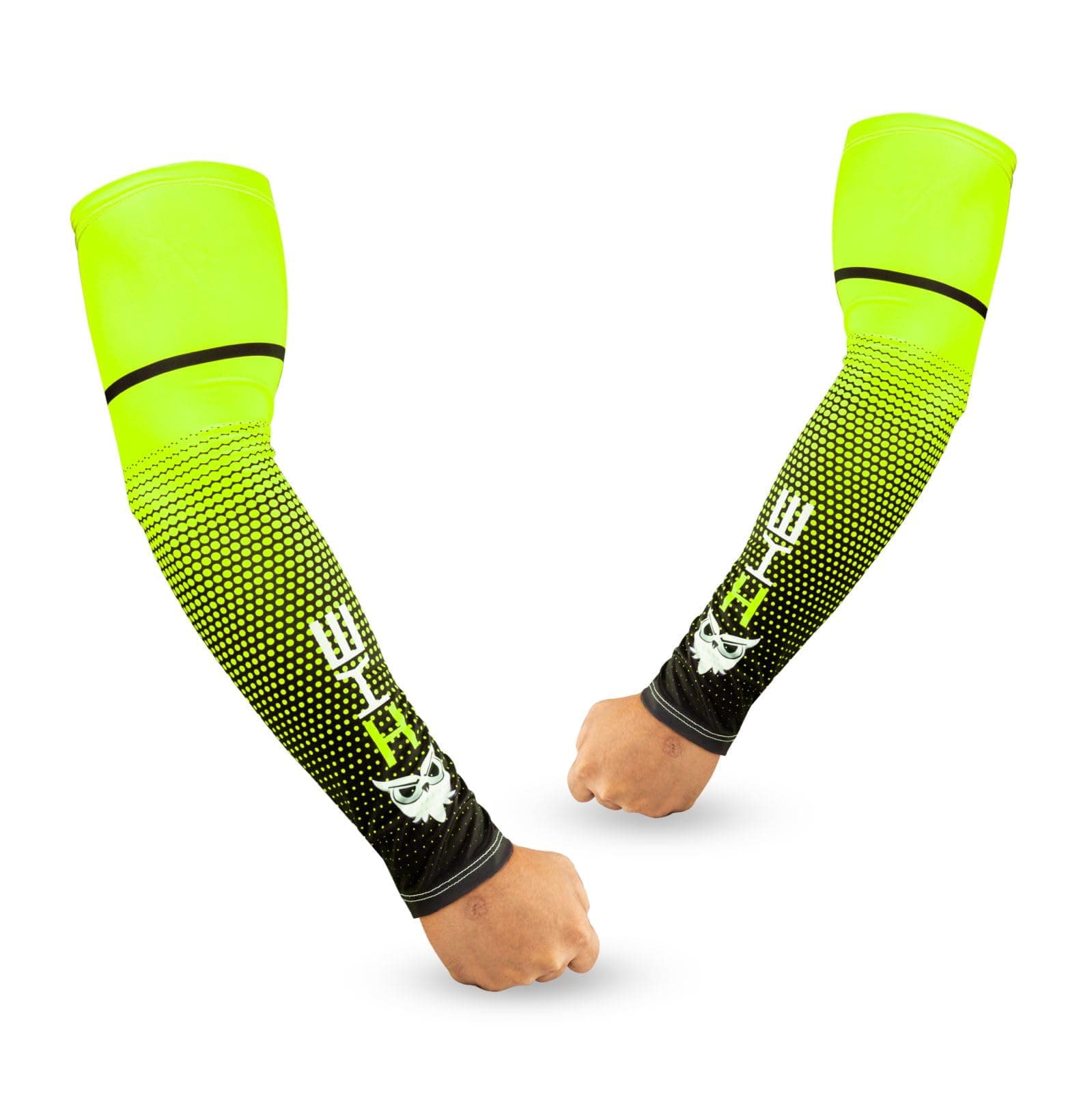 BADOWL Arm Sleeves for Men & Women | UV Sun Protection Hand Sleeves for Boys & Girls | Arm Cover for Biking, Cricket, Cycling, Golf, Outdoor Sports