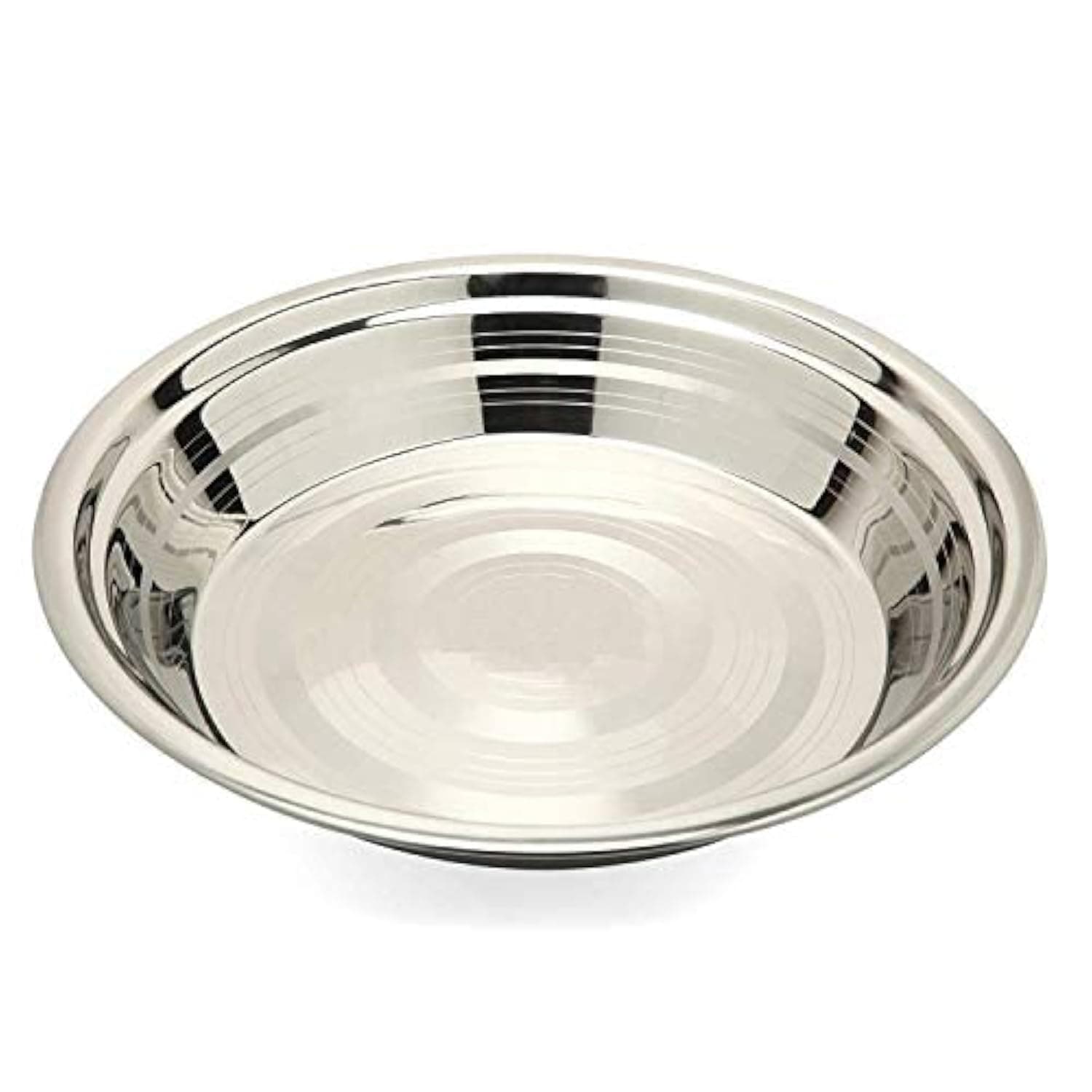 Super HK Stainless Steel Atta Parat- Silver (Stainless Steel, 14 Inch)