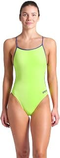 ARENA Women's Performance Team Solid Lace Back Swimsuit One Piece Bathing Suit