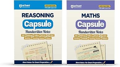 Arihant Maths and Reasoning Capsule Handwritten Notes Exam 2026-27 | For SSC, Railway, Police, NDA, CDS, CAPF, State PCS & Other Exams | Short Notes for Smart Preparation | English Medium