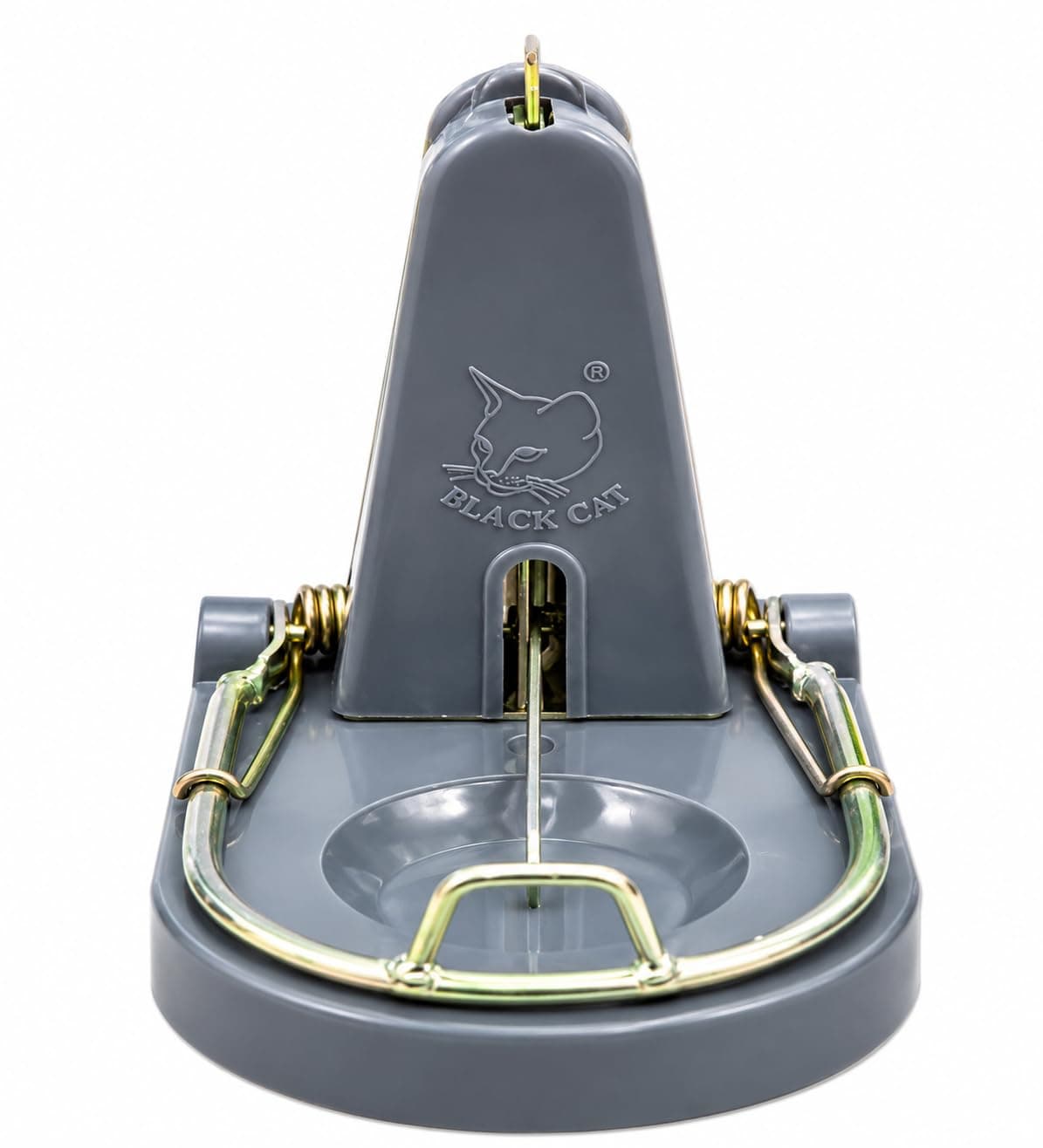 Black Cat Metal and Plastic Rodent Rat Trap (Grey, Medium)