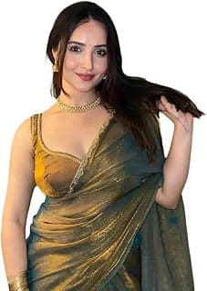 LOROFY Women's Two Tone Fendy Chiffon Saree
