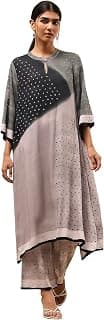 BIBA Women Viscose Rayon Straight Printed Suit Set