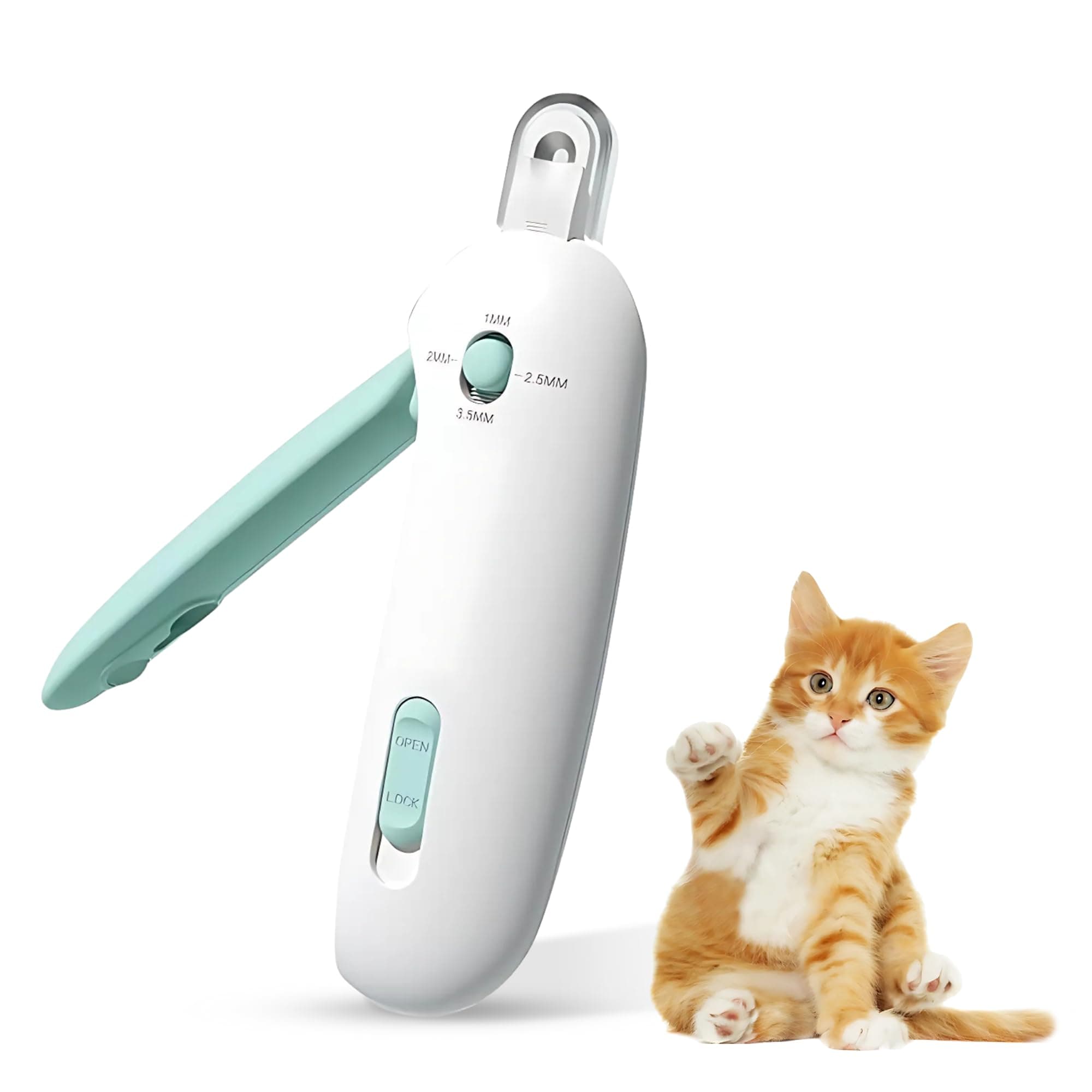 Yuppy Puppy Nail Clipper for Cats - Gentle Round Hole Trimmer with Dust Storage | Adjustable Size & Hidden Nail File | Pet Grooming Tool | Injury Free Claw Care (Pack of 1)