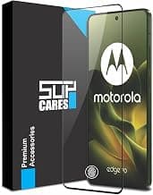 SupCares Tempered Glass for Motorola Edge 70 (6.7 Inch) With Installation Kit | 9H Edge to Edge Screen Protector | Black