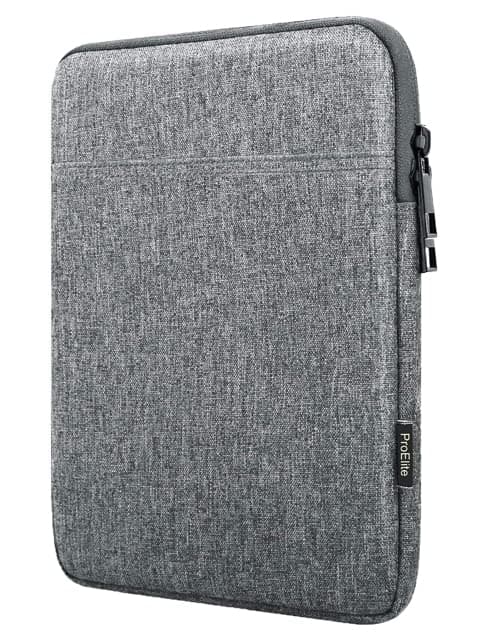 ProElite Tablet Sleeve Case Upto 11.5 inch for iPad 10.2/9.7/10.9/Pro 11/Samsung/Lenovo/Galaxy Tab A9 Plus/S7/S8/S9/Realme Pad/Oppo Pad/Xiaomi Mi pad 7/Redmi Pad, Oneplus Pad (with Pocket), Light Grey