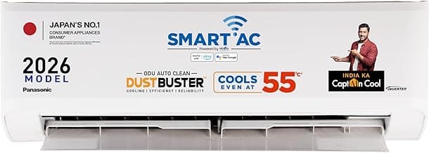 Panasonic 1.5 Ton 3 Star, New Star rated, Premium WiFi Inverter Smart Split AC (DustBuster Tech, Matter Enabled, AI, Higher Airflow, Copper Cond., 8in1 Convertible, 2-Way,PM0.1 Filter,CS/CU-SU18BKY3W,White)