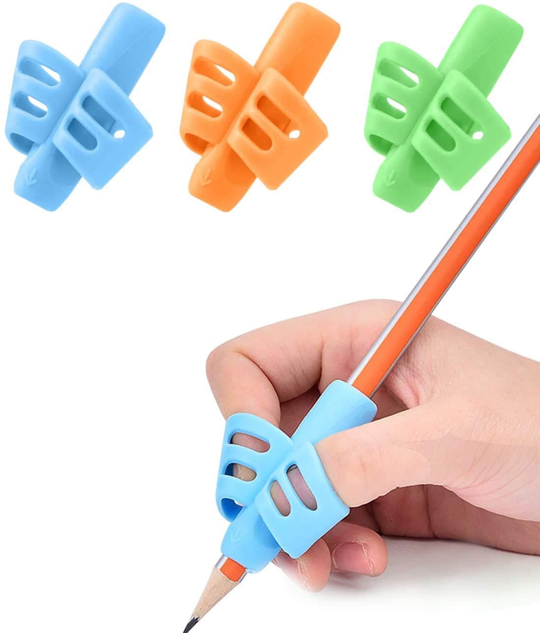 ARDAKI Pencil Grips for Kids Handwriting Pencil Grip Posture Correction Training Writing AIDS for Kids Toddler Preschoolers Students Children Special Needs (3 PCS)