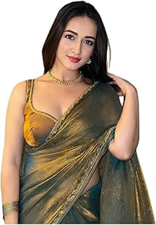 Sidhidata Women's Soft Fandy Silk Saree With Hand Work Lace Boarder & Comes With Unstitched Blouse Piece (Chhaava)