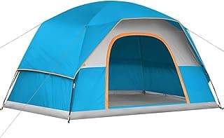All-Season Camping Tent for 3-8 Person – Waterproof, Wind-Resistant, Easy Setup, Durable Outdoor Shelter for Family, Hiking, and Adventure