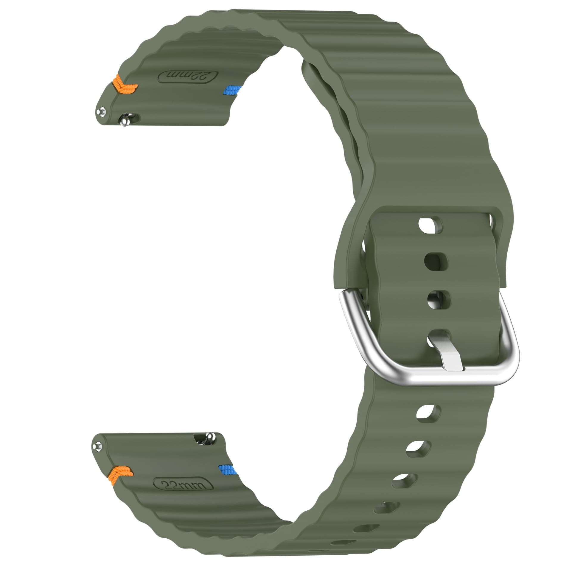 OBOE 20mm Silicone Strap 'COMPATIBLE WITH' Samsung Galaxy Watch 7/6/5/4 40mm 44mm, Amazfit Active Sports Band (Army Green) [WATCH NOT INCLUDED]
