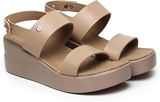 YOHO Bliss Platform Heel Sandals for Women | Orthopedic Cushioned Footbed Footwear | Comfortable Open Toe Wedges | 006