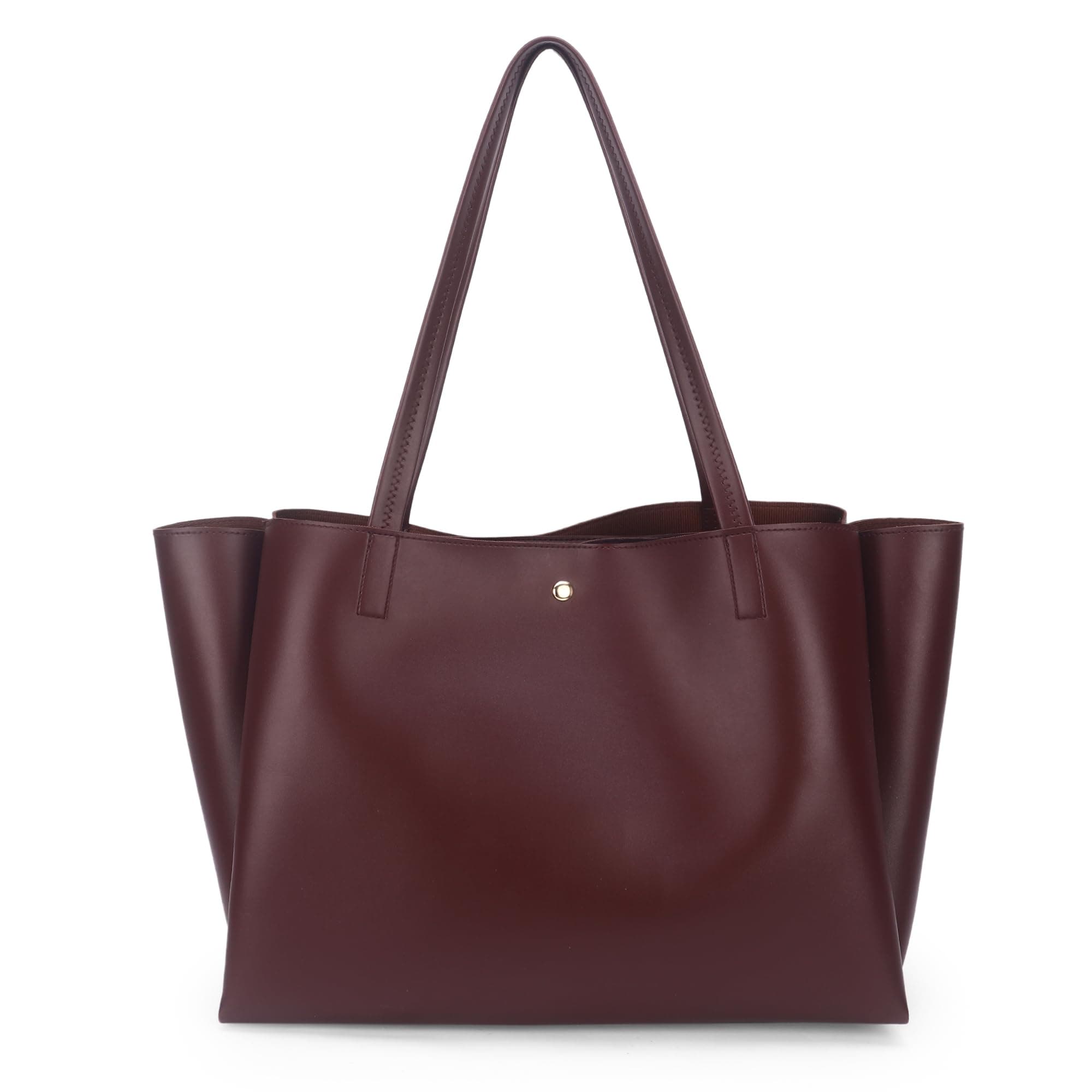 Pure Vegan Leather Tote Bag for Women, Fully Embossed, Handbag, Shoulder Bag, Black