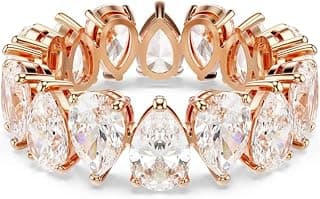 Swarovski Matrix Vittore Ring, White, in Rose Gold, Crystal, No Gemstone