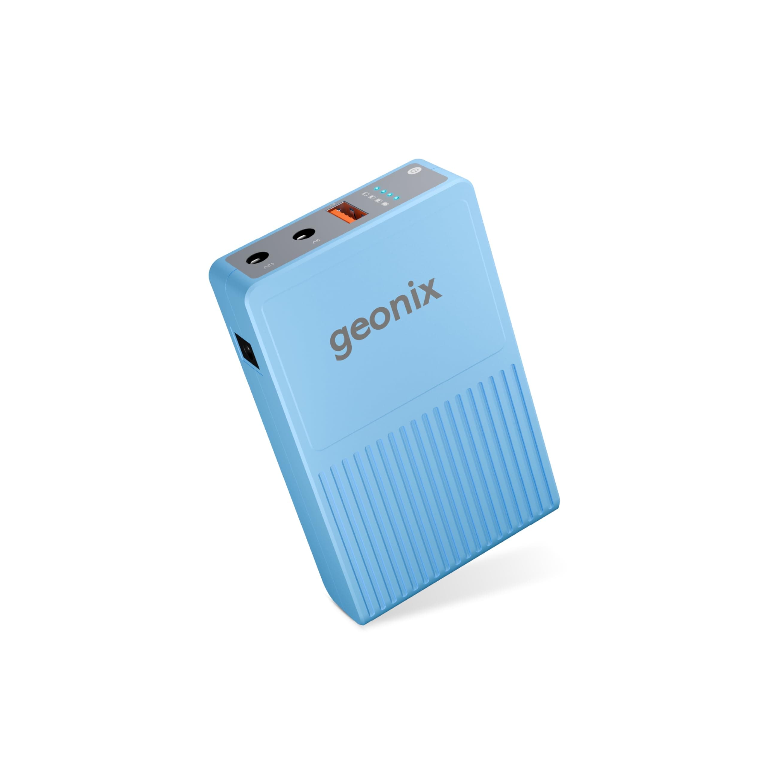 Geonix Trot R7 Mini UPS, Backup 4-10 Hrs, 2x2000 mAh Battery, Supports DC Port (12V/2A,9V/2A), USB (5V/2A) Output, Power Backup for Wi-Fi Routers, CCTV Camera, Cordless Phone, Modem (Maya Blue)