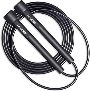 ABB INITIO GYM (A De Jure Fitness Brand) Adjustable Lightweight Jump Rope – Tangle-Free Skipping Rope with Durable Plastic Handles – Ideal for Fitness, Cardio, CrossFit, and Gym Workouts – Pack of 1