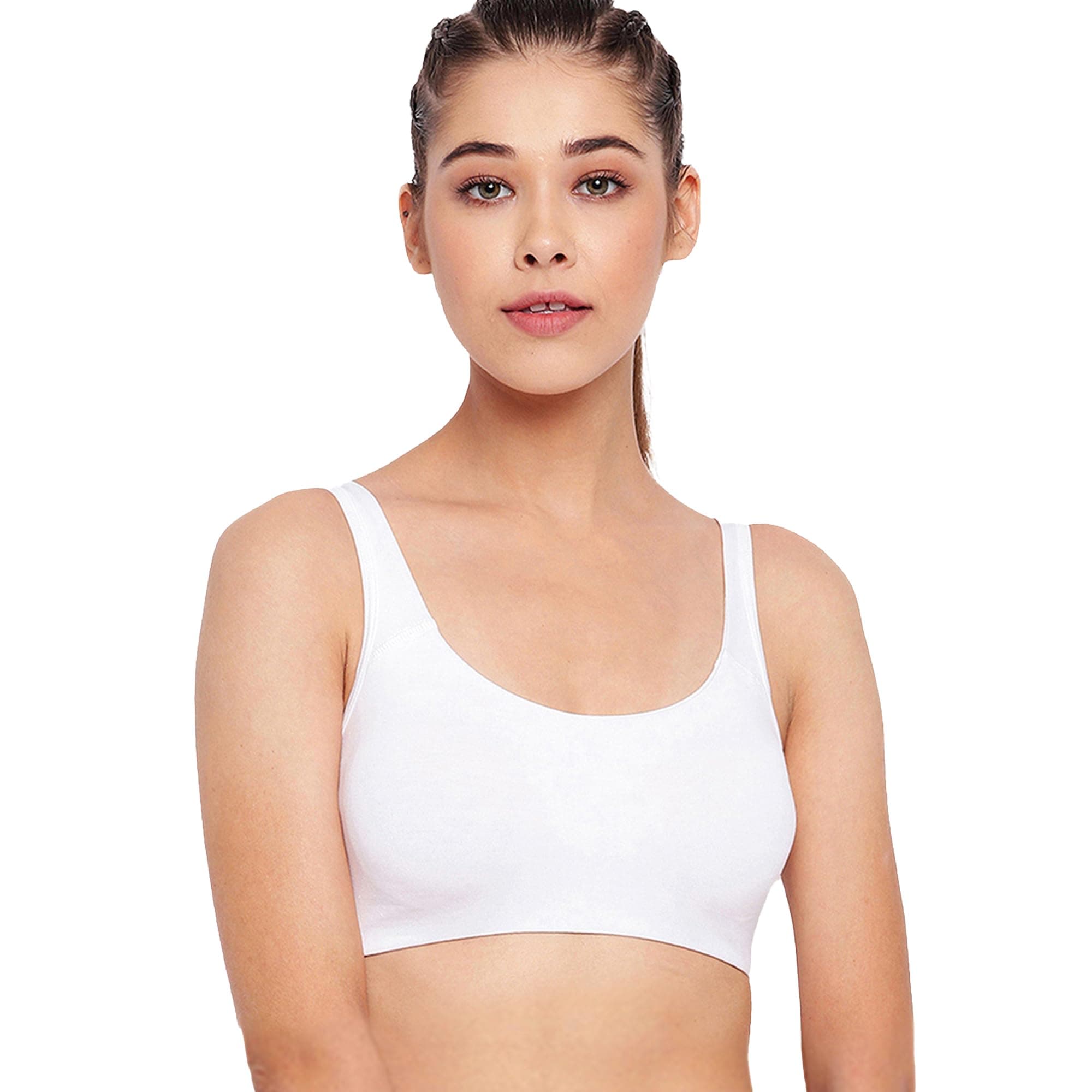 Enamor Low Impact Women's Cotton Easy Everyday Bra - All Day Comfort Non Padded, Wirefree, High Coverage - SB06