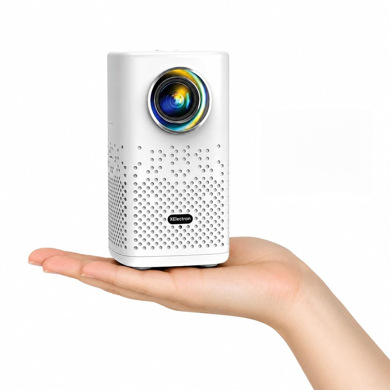 XElectron PocketBeam Android 13 Portable Smart Projector, Built-in Battery, 2hr Playtime, 1080p Support, 6000 Lumens, 150 inch Screen, OTT Apps (Netflix, Prime, YouTube), Miracast, WiFi, BT, HDMI