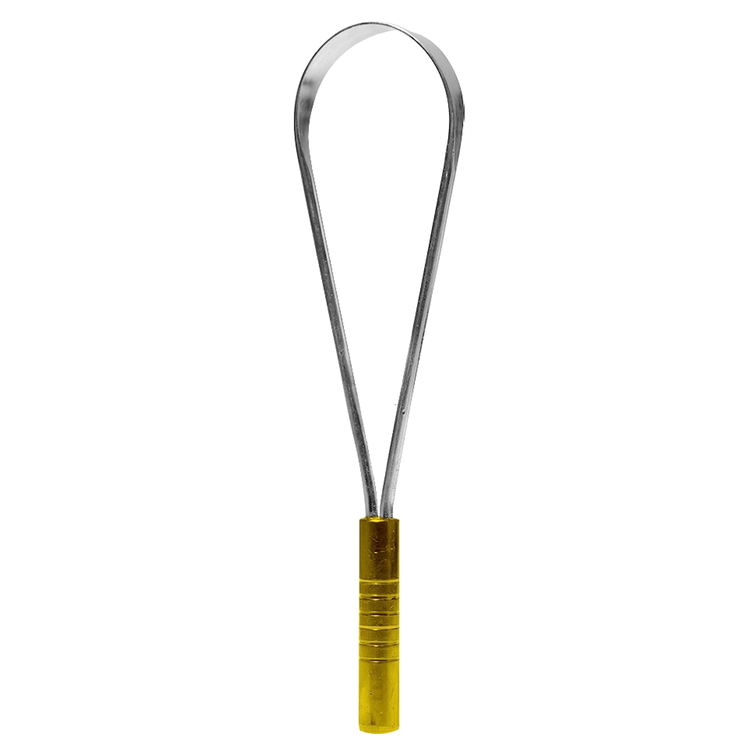 Nurpi steel tongue cleaner | single brass handle design tongue scraper | Improved Taste Sense & Oral Hygiene|100% stainless steel for adults Easy to Use pack of 1