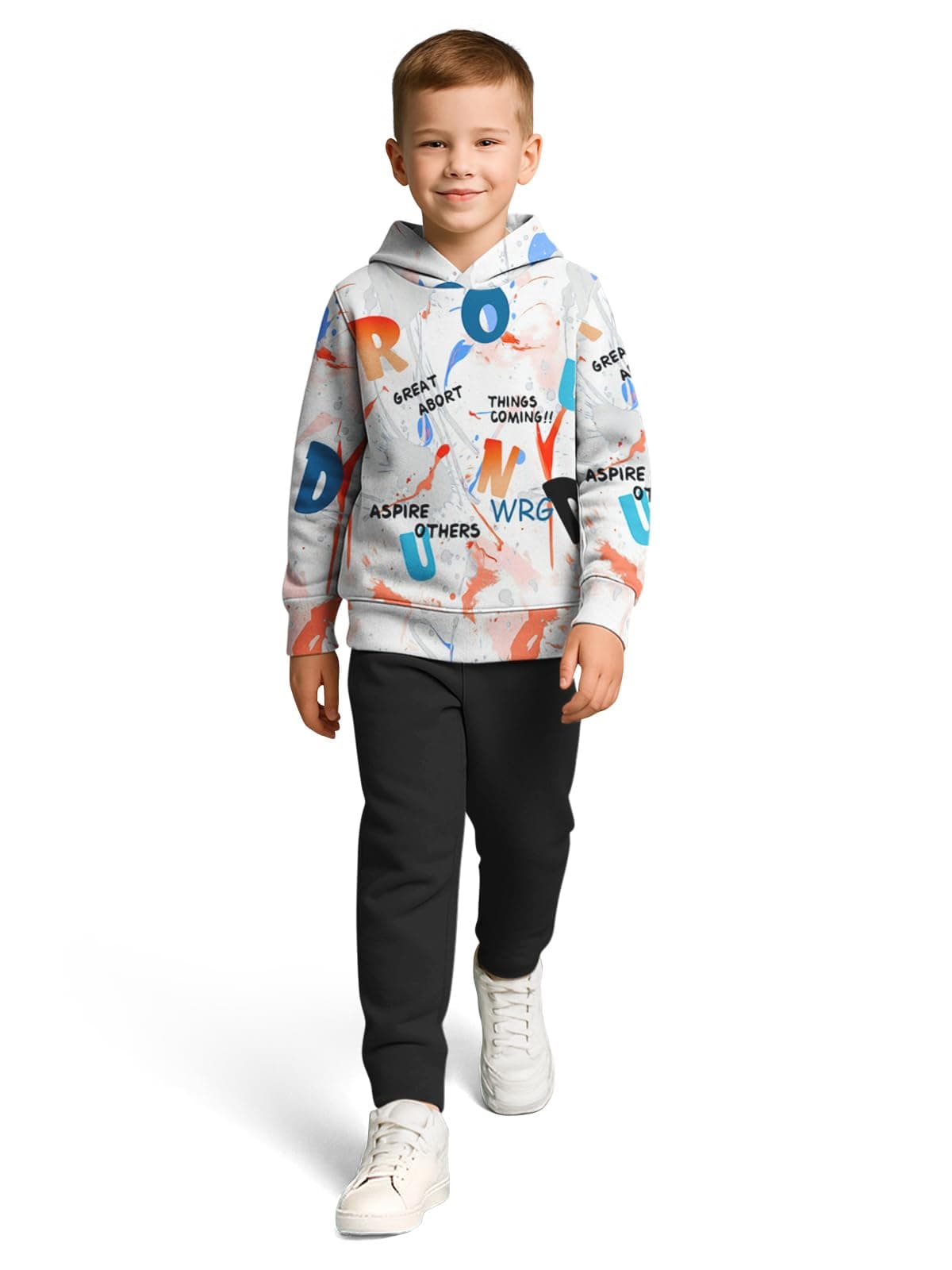 HELLCAT Trendy Co-ords With Hoodie Sweatshirt and Trackpant Clothing Set for Boys