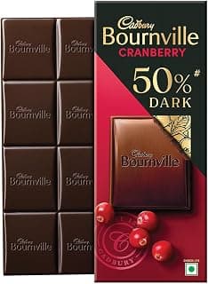 Cadbury Bournville Cranberry 50% Dark Chocolate Bar, 78 Gm