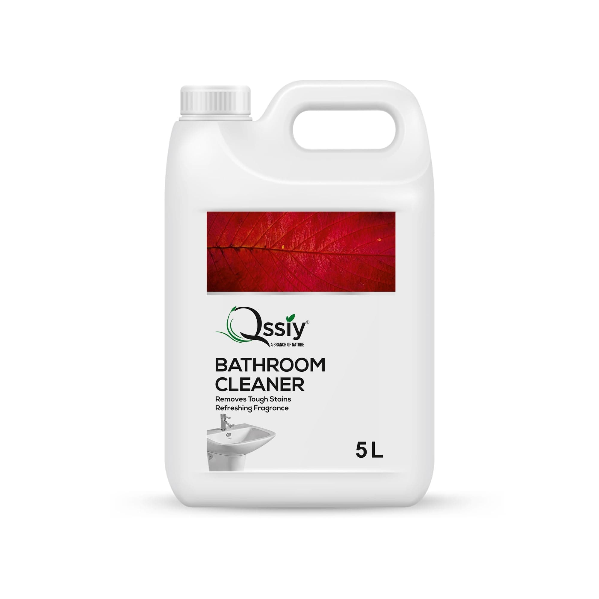 Qssiy Heavy-Duty Bathroom Cleaner, 5L Can | Toilet, Tile, Multi-Surface | Hard Water Stain & Soap Scum Remover | Fresh Scent | Eco-Friendly, Hand-Safe