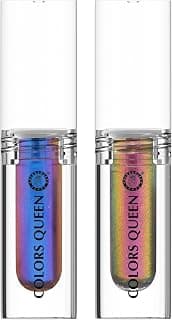 Colors Queen Multichrome Liquid Eyeshadow Combo Pack of 2 | Highly Pigmented | Lightweight | Quick Drying | Long Lasting, Smudge Proof & Waterproof Eyeshadow (Starlit Stare, 3.6g)