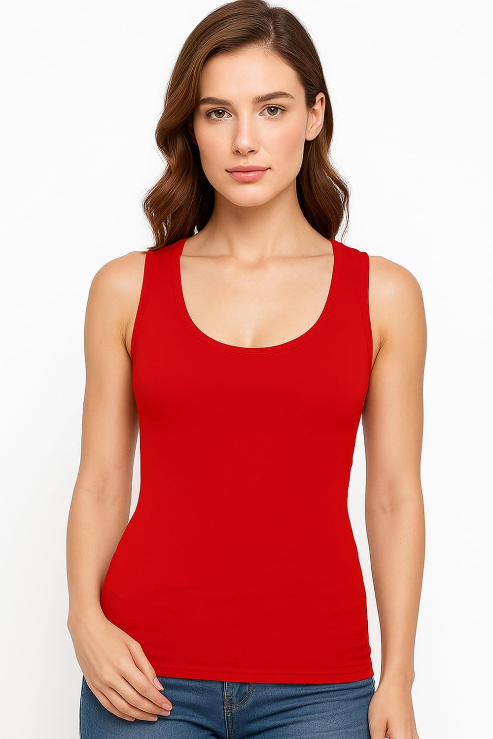 SONA Women's Sando Style Cotton Tank Top Camisole