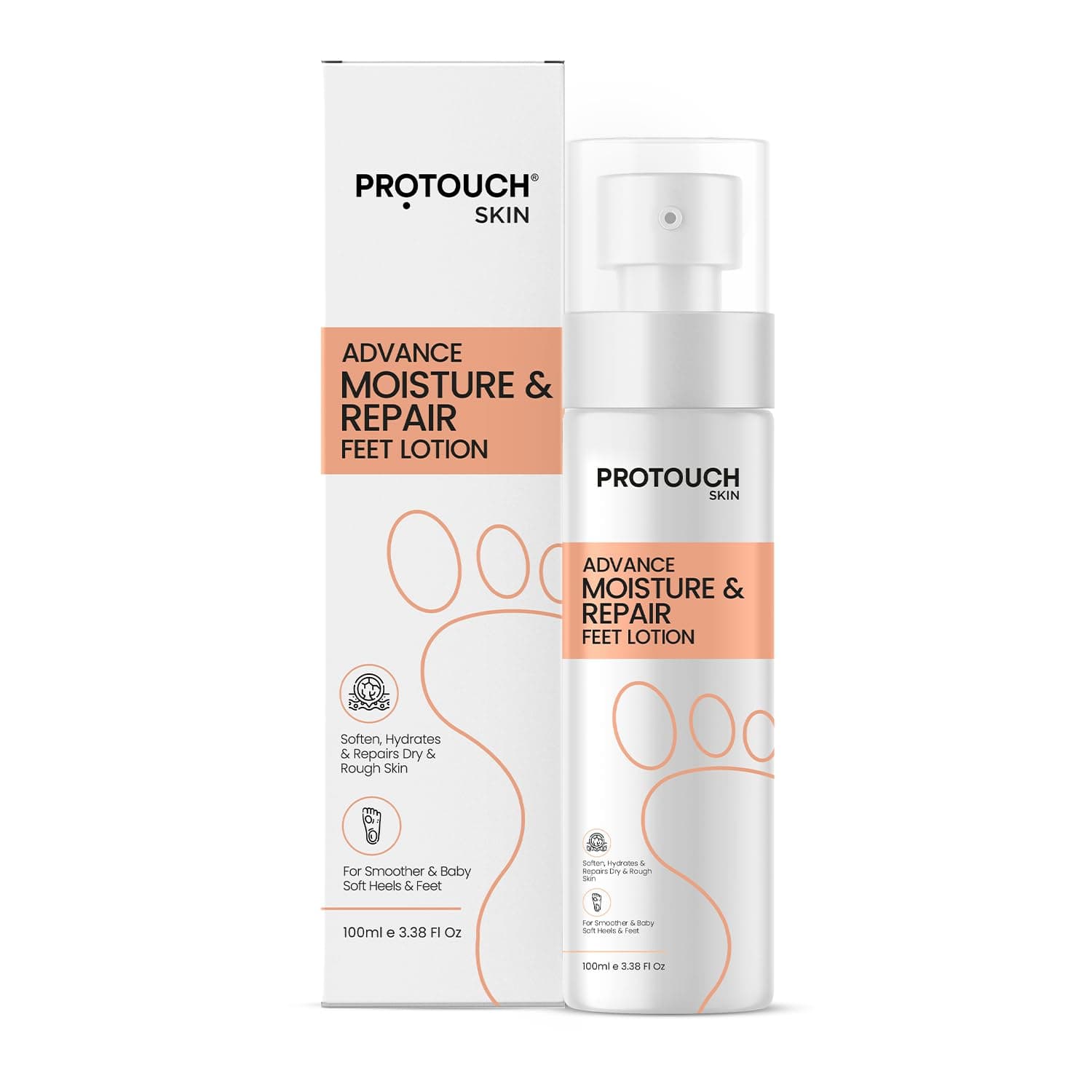 PROTOUCH Advanced Moisture & Repair Feet Lotion | For Dry & Cracked Feet | Hydrating & Soothing | Lightweight Formula with Shea Butter & Lactic Acid | 100ml (Pack of 1)