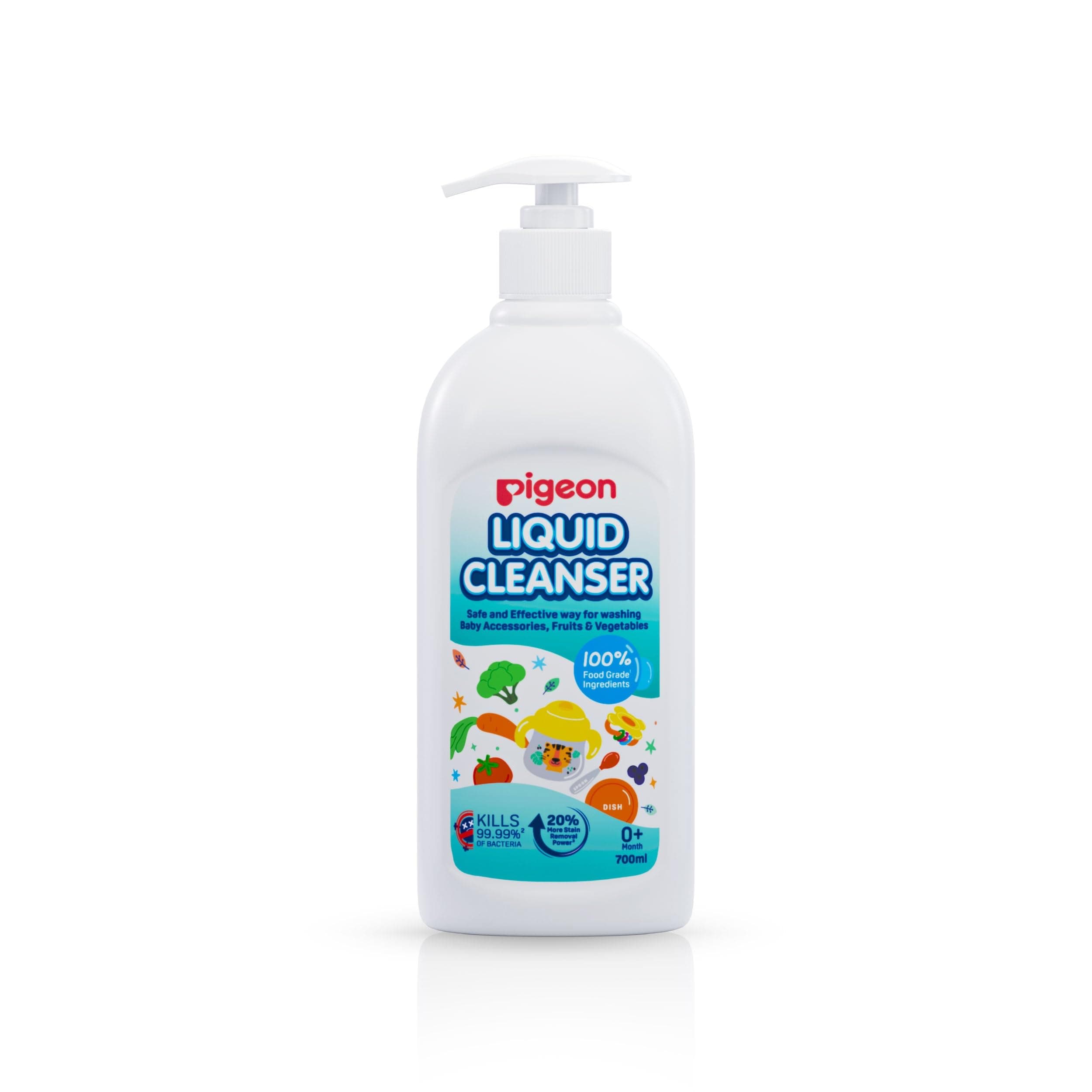 Pigeon Liquid Cleanser Naturals 700 ml | pH Friendly | No Added Color & Alcohol | Natural Baby Cleanser for Feeding Bottles, Accessories, Fruits & Vegetables