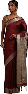 Soch Womens Tussar Madhubani Printed Saree
