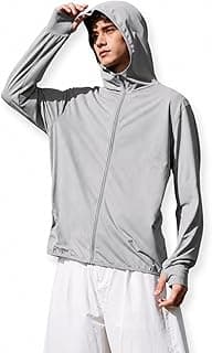 BE SAVAGE UPF 50+ Summer Sunscreen Jacket For Men Lightweight Anti- Tan Breathable Outdoor Biker Running Jacket