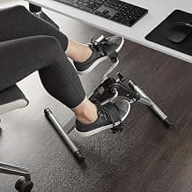 Smile™ Mini Cycle Pedal Exerciser | Adjustable Resistance and Digital Display Adjustable Resistance Knob + LCD Monitor | Compact Under-Desk Cycle for Arms & Legs | Non-Slip Feet & Toe Loops