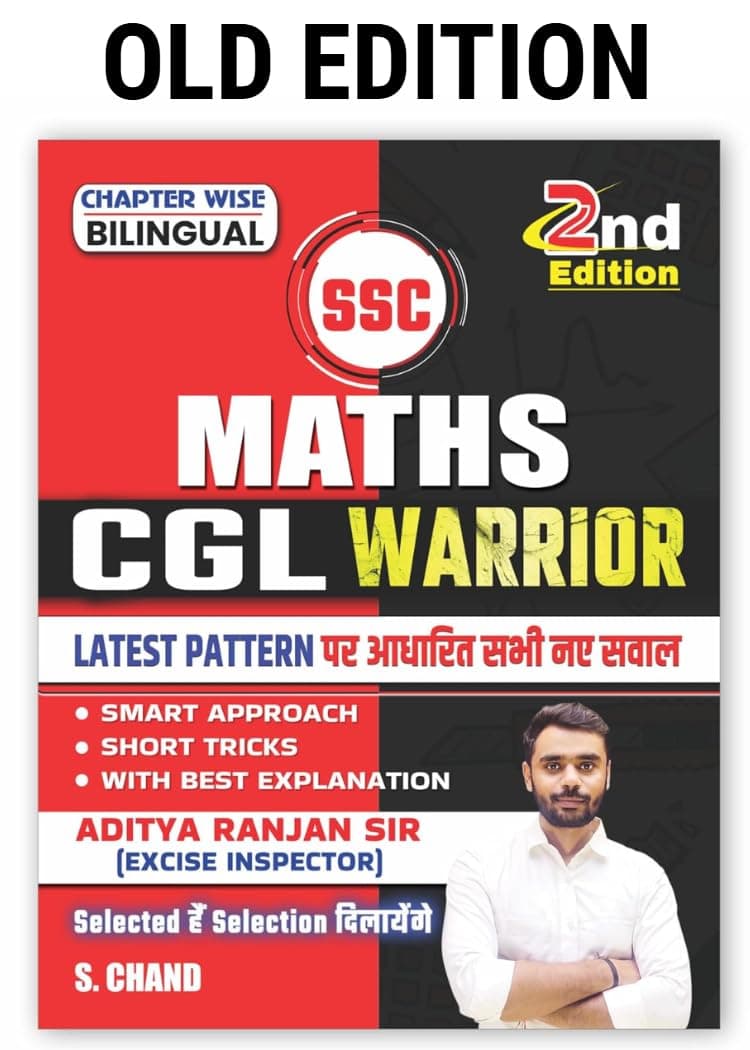 Aditya Ranjan Sir SSC Maths CGL Warrior 2025 | Mathematics | PYQ Question Bank, Chapter wise, Short Tricks, Best Explanation | Math for Competitive Exam Book 2025 | In English & Hindi Medium | Practice Book | (2e) Bilingual