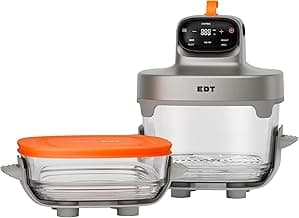 EDT Luma ZERO COATING PureGlass™ Air Fryer Oven | 2.5L + 4.5L Dual Bowl | NutriRetain™ | 7-in-1 Multi Function | 100% Toxin Free No Ceramic, PFAS, PTFE, PFOA | 1500W (Grey Matter, 4.5L + 2.5L)