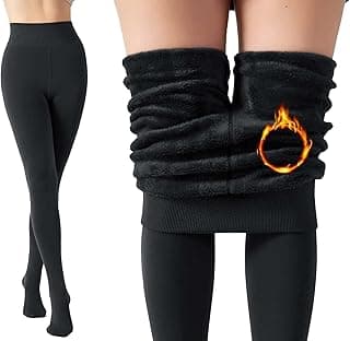 HSR Winter Warm Thermal Fleece Lined Thick Tights Women Slim Fit Leggings Pants Waist Size : 26 to 34 Inch Stretchable