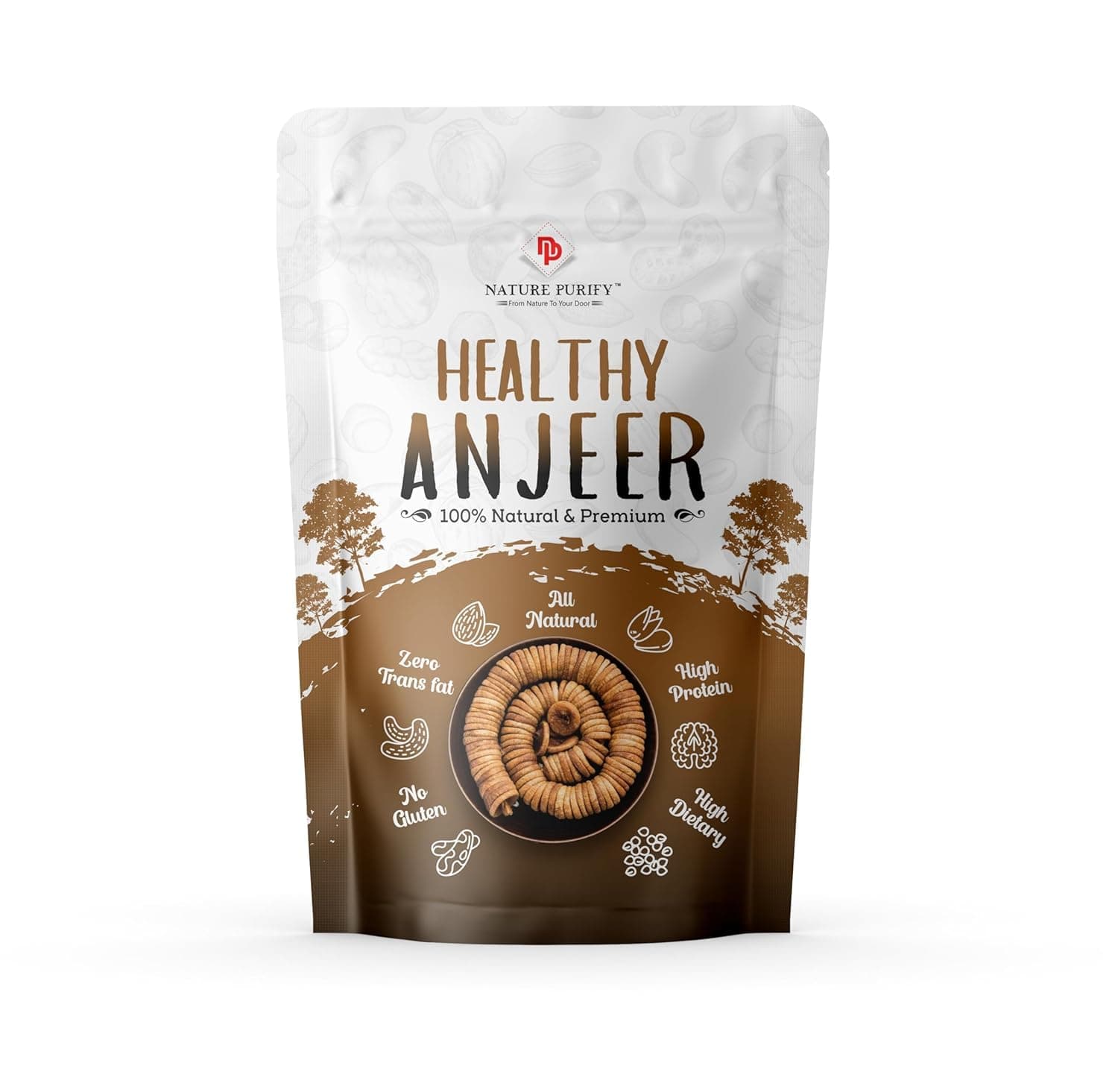 Nature Purify Anjeer Figs Big Size 250gm | Anjir Dried Figs Zero Added Sugar & Preservatives Dry Fruit