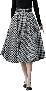 JANAK Girls Mid Length Cotton Midi Blend Skirt 113 Black,Free Size