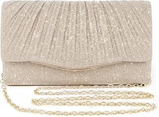 Lyrovo Clutch Purse for Women Formal Dressy Evening Clutches Handbags Crossbody Bag for Wedding Cocktail Prom Elegance Charm